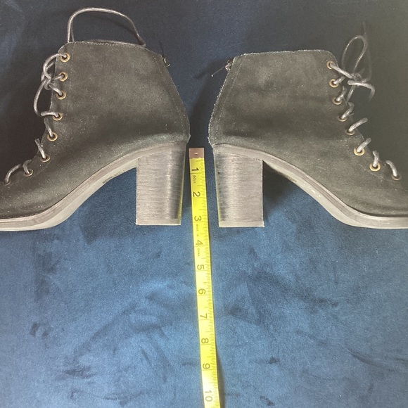 Jeffrey Campbell Cors Suede Open Lace Up Booties - Picture 5 of 5